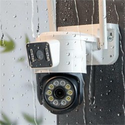 Camera Yoosee Wifi 2 Mắt Ngoài Trời 16 Led Xem 2 Màn Hình Cùng Lúc 6.0Mpx Chống Nước IP66 Hồng Ngoại Ban Đêm Có Màu thumb