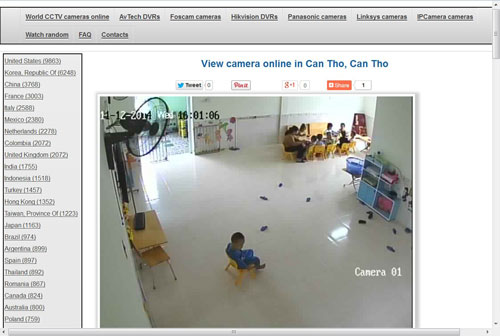Nhiều camera IP tại Việt Nam bị chia sẻ