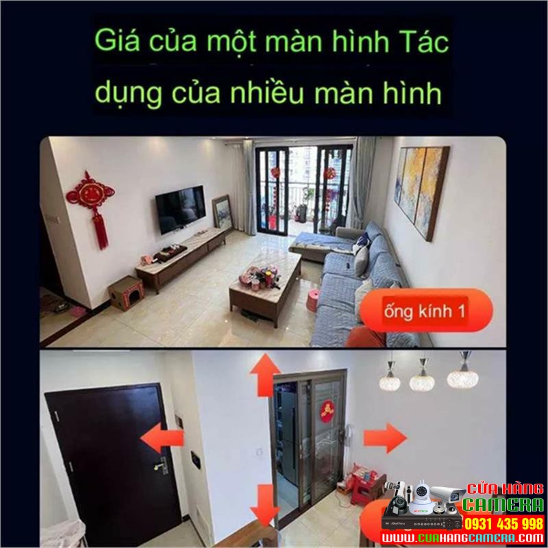 Camera Wifi Yoosee 2 mắt trong nhà