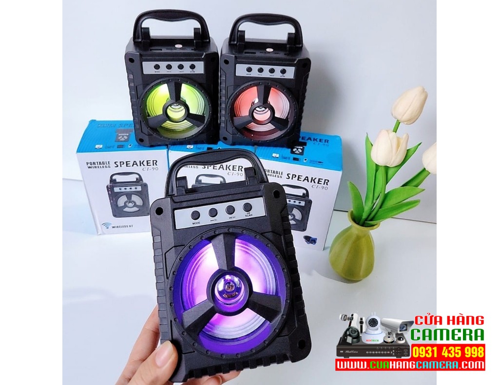 Loa Bluetooth mini 1057 nhỏ gọn âm thanh siêu hay đèn led nhấp nháy